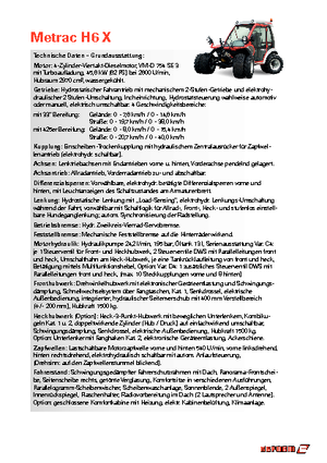 Kommunale Mehrzweckfahrzeuge Diesel Reform Werke Metrac H 6 X