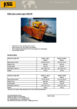Fugenschneider KSG-Maschinenbau KSG 476