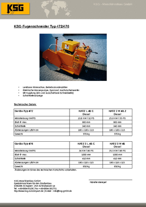 Fugenschneider KSG-Maschinenbau KSG 476