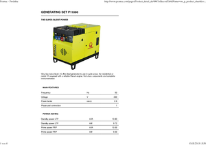 Stromerzeuger, Diesel PRAMAC Lifter P 11000 TYA