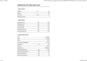 Stromerzeuger, Diesel PRAMAC Lifter P 9000