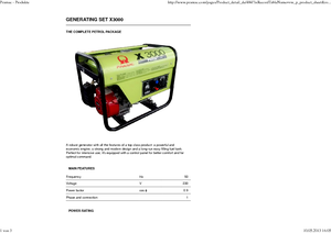 Stromerzeuger, Diesel PRAMAC Lifter X 3000