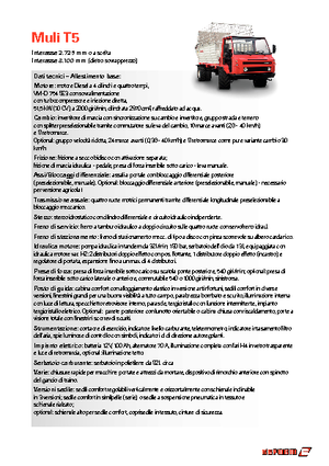 Kommunale Mehrzweckfahrzeuge Diesel Reform Werke Muli T 5