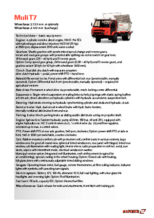 Kommunale Mehrzweckfahrzeuge Diesel Reform Werke Muli T 7