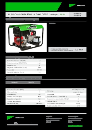 Stromerzeuger, Diesel INMESOL AL 650-CA