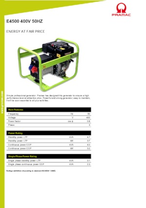 Stromerzeuger, Diesel PRAMAC Lifter E 4500 TYH