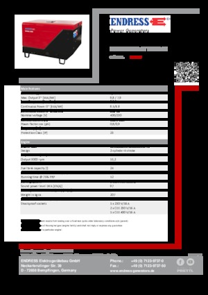 Stromerzeuger, Diesel Endress ESE 1006 DLS-GT ES ISO DI