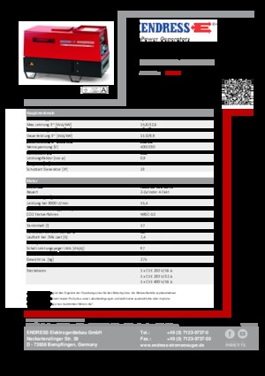 Stromerzeuger, Diesel Endress ESE 1204 DHS-GT ES ISO DI