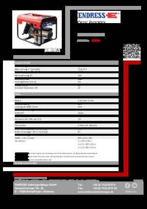 Stromerzeuger, Diesel Endress ESE 1506 LS ES DI