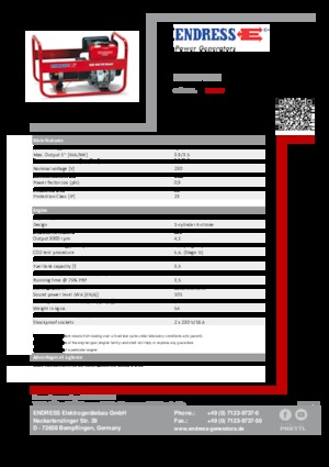 Stromerzeuger, Diesel Endress ESE 404 YS DI