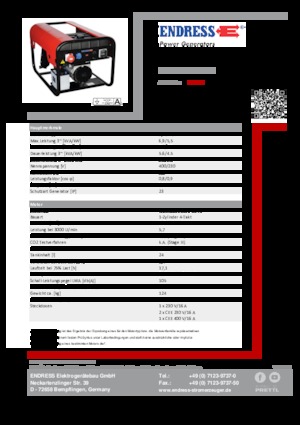 Stromerzeuger, Diesel Endress ESE 604 DYS ES DI