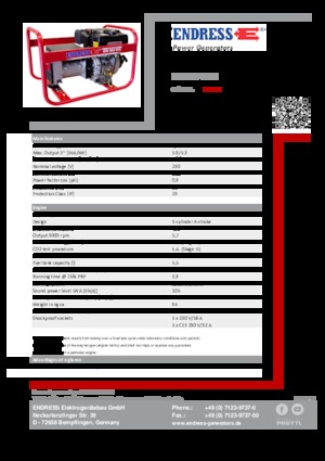 Stromerzeuger, Diesel Endress ESE 604 YS DI