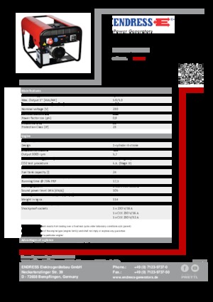 Stromerzeuger, Diesel Endress ESE 604 YS ES DI