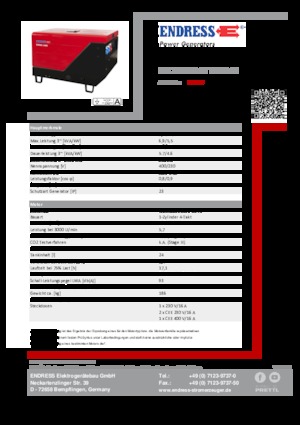 Stromerzeuger, Diesel Endress ESE 706 DYS-GT ES ISO DI