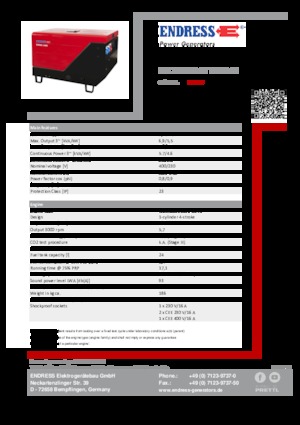 Stromerzeuger, Diesel Endress ESE 706 DYS-GT ES ISO DI