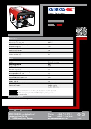 Stromerzeuger, Diesel Endress ESE 906 LS ES DI