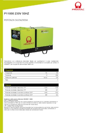 Stromerzeuger, Diesel PRAMAC Lifter P 11000 TYA