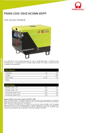 Stromerzeuger, Diesel PRAMAC Lifter P 6000 TYA