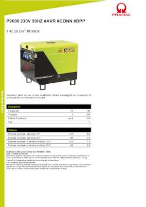 Stromerzeuger, Diesel PRAMAC Lifter P 9000