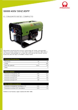 Stromerzeuger, Diesel PRAMAC Lifter S 9000 TRA