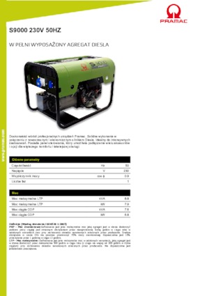 Stromerzeuger, Diesel PRAMAC Lifter S 9000 TRA