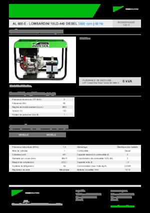 Stromerzeuger, Diesel INMESOL AL 600-E