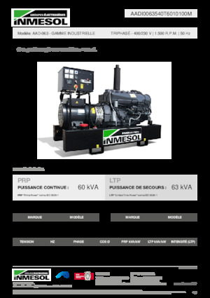 Stromerzeuger, Diesel INMESOL AAD-063