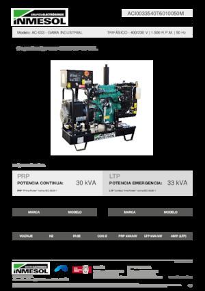 Stromerzeuger, Diesel INMESOL AC-033