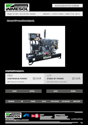 Stromerzeuger, Diesel INMESOL AD-033