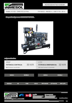 Stromerzeuger, Diesel INMESOL AD-033