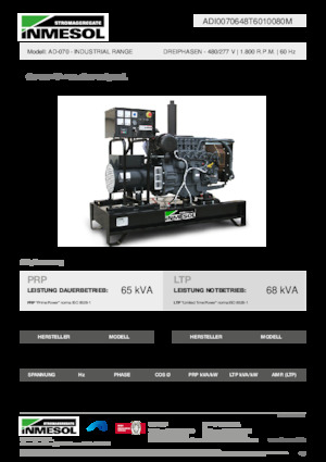 Stromerzeuger, Diesel INMESOL AD-070