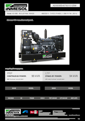Stromerzeuger, Diesel INMESOL AD-095