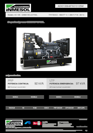 Stromerzeuger, Diesel INMESOL AD-100