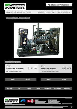 Stromerzeuger, Diesel INMESOL AD-550