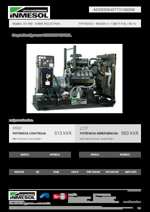 Stromerzeuger, Diesel INMESOL AD-550
