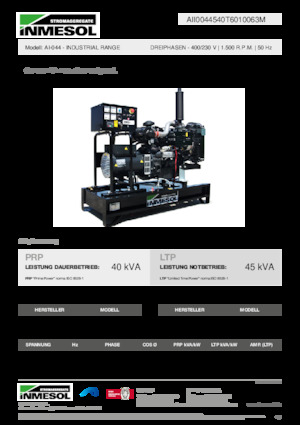 Stromerzeuger, Diesel INMESOL AI-044