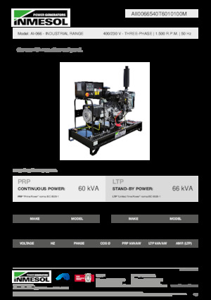 Stromerzeuger, Diesel INMESOL AI-066