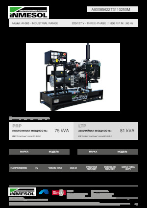 Stromerzeuger, Diesel INMESOL AI-085