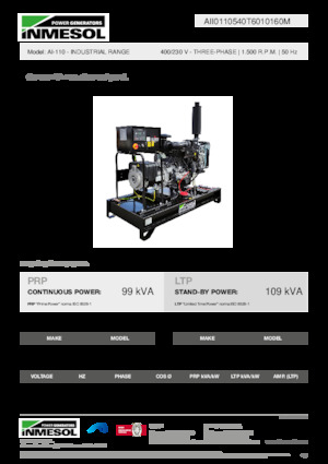 Stromerzeuger, Diesel INMESOL AI-110