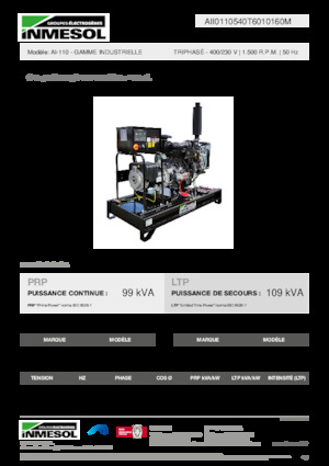 Stromerzeuger, Diesel INMESOL AI-110