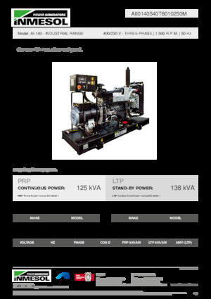Stromerzeuger, Diesel INMESOL AI-140