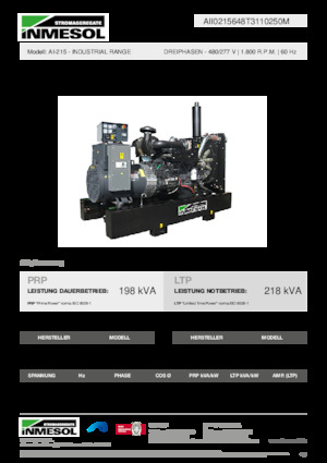 Stromerzeuger, Diesel INMESOL AI-215