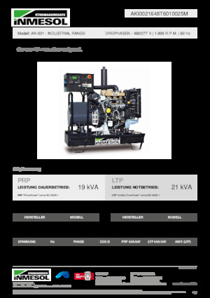 Stromerzeuger, Diesel INMESOL AK-021