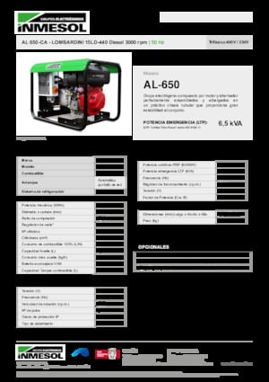 Stromerzeuger, Diesel INMESOL AL 650-CA