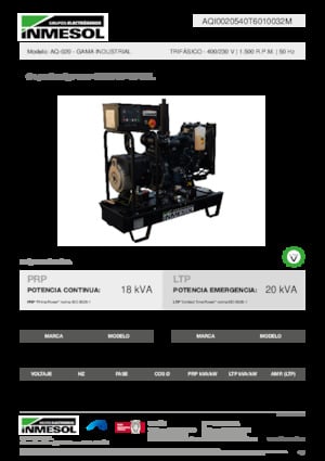 Stromerzeuger, Diesel INMESOL AQ-020