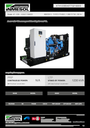 Stromerzeuger, Diesel INMESOL AT-1235