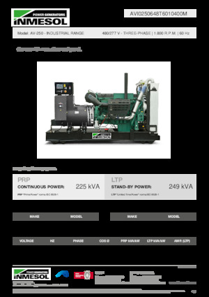 Stromerzeuger, Diesel INMESOL AV-250