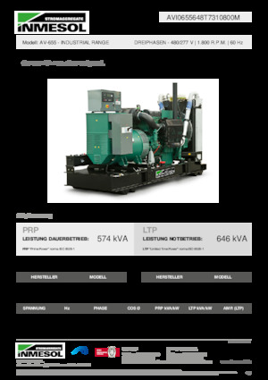 Stromerzeuger, Diesel INMESOL AV-655