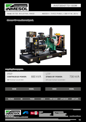 Stromerzeuger, Diesel INMESOL AV-730