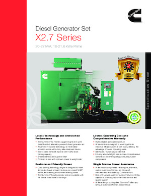 Stromerzeuger, Diesel Cummins C27D5P